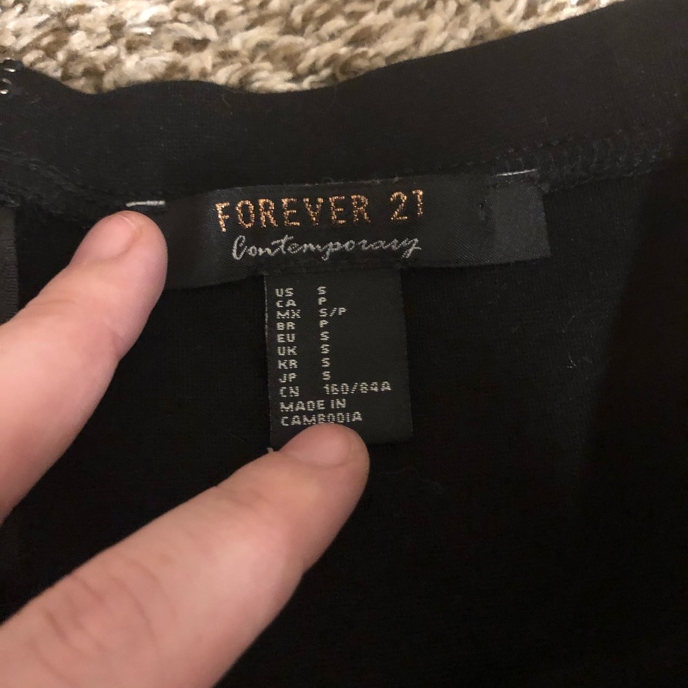 Forever 21 Black Strapless Fitted Dress - Picture 6 of 7
